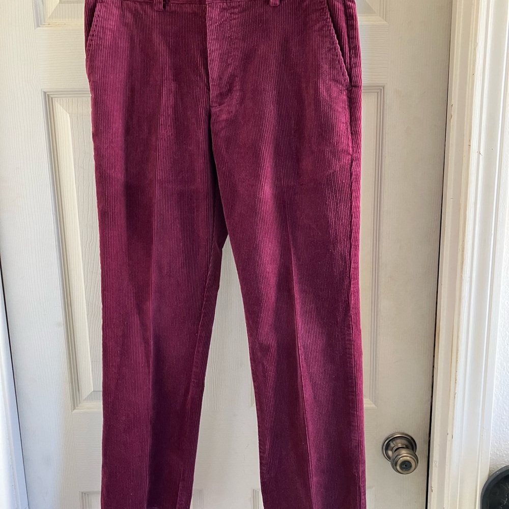 Vineyard Vines Burgundy Corduroy Pants